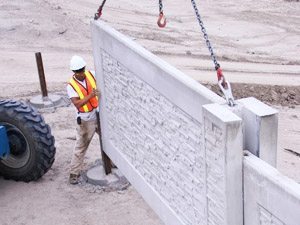 StoneTree® Concrete Fence Wall Installation Process photo number five