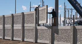 Tall Concrete Fence for Public Utility Sector