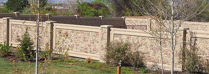 StoneTree® Concrete Perimeter Privacy Fence Panels Systems for addtional privacy