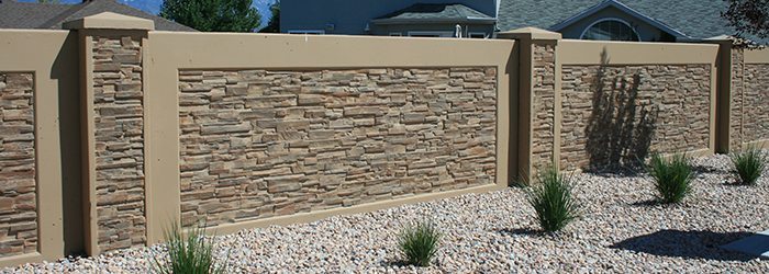 Residential Concrete block fence forms