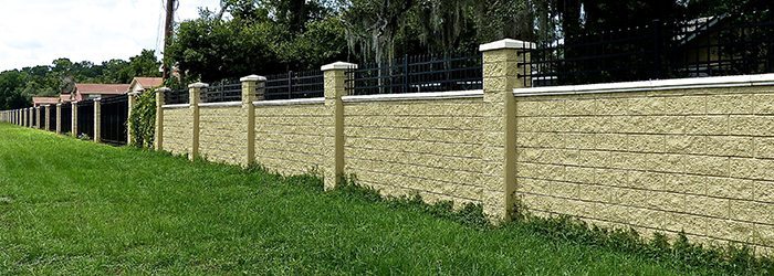 privacy fencing with cast-iron add ons