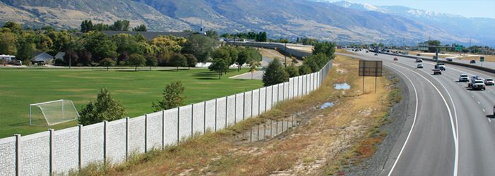 StoneTree® Precast Concrete Fence Wall sound barrier fence is capable of reducing traffic noise levels up to 10 decibels
